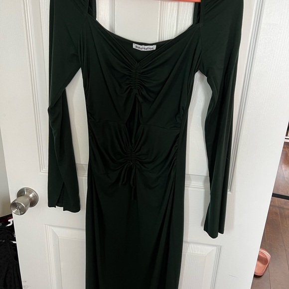 Reformation Dress Size M Dark Forrest Green - Picture 5 of 5